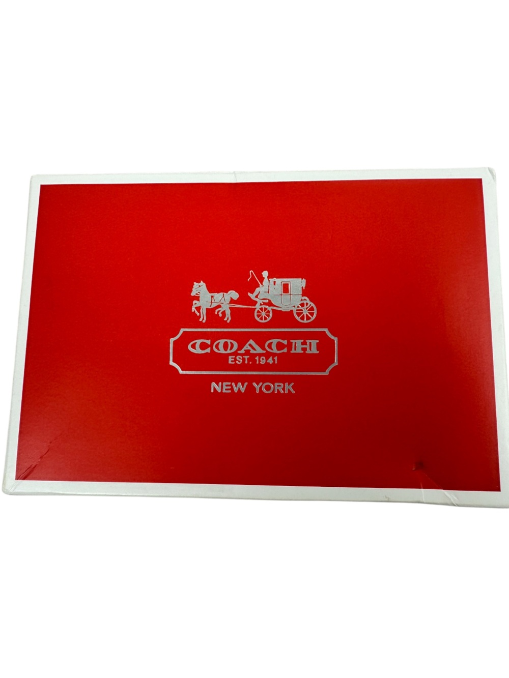 Coach Red and White Logo Gift Box
